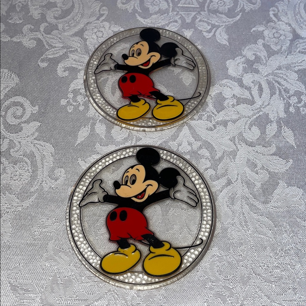 Vintage Mickey Mouse Decorative Coasters.  Qty. (2) - Picture 2 of 4